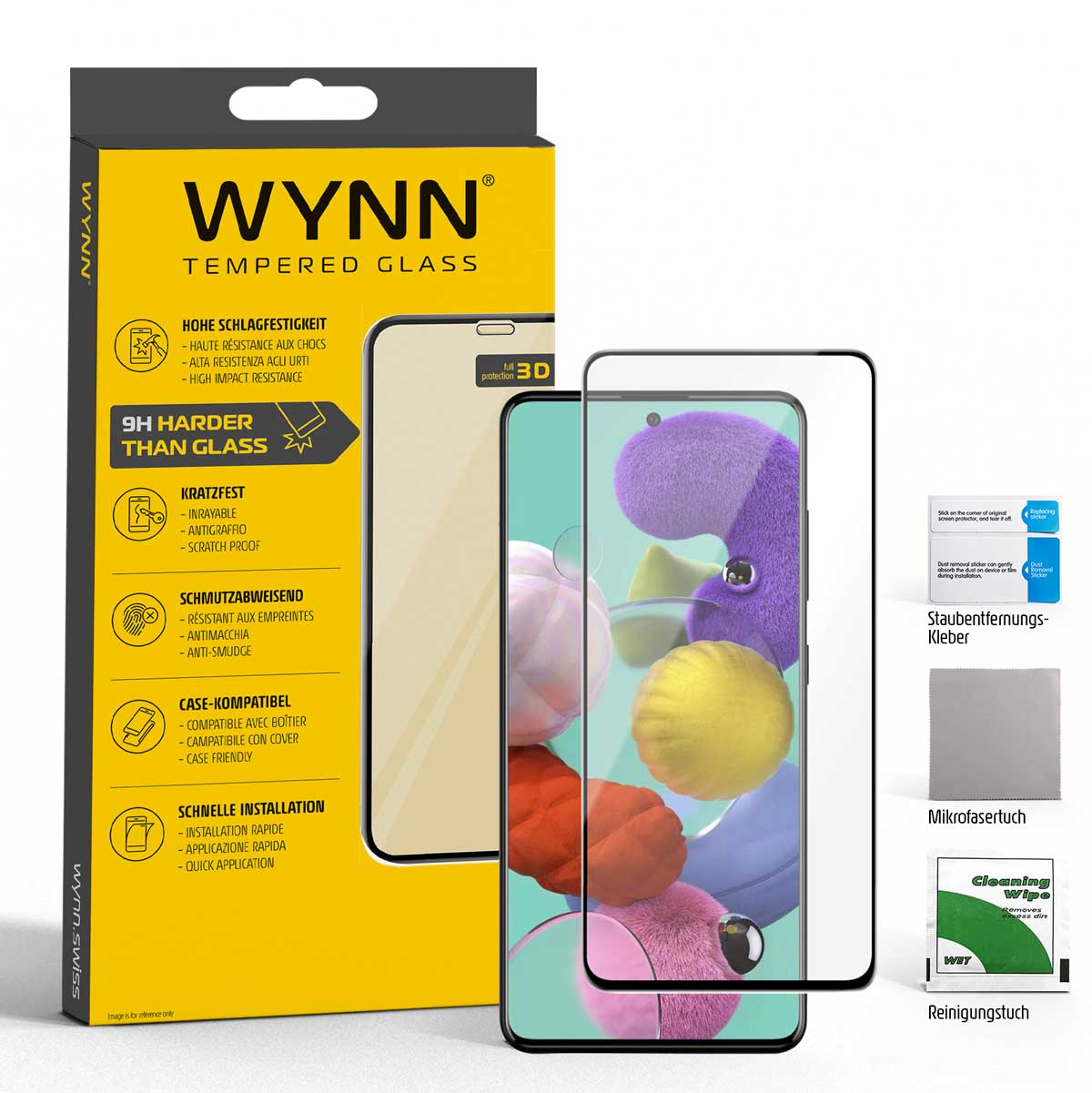 WYNN Samsung Galaxy A51 3D Full Coverage Schutzglas