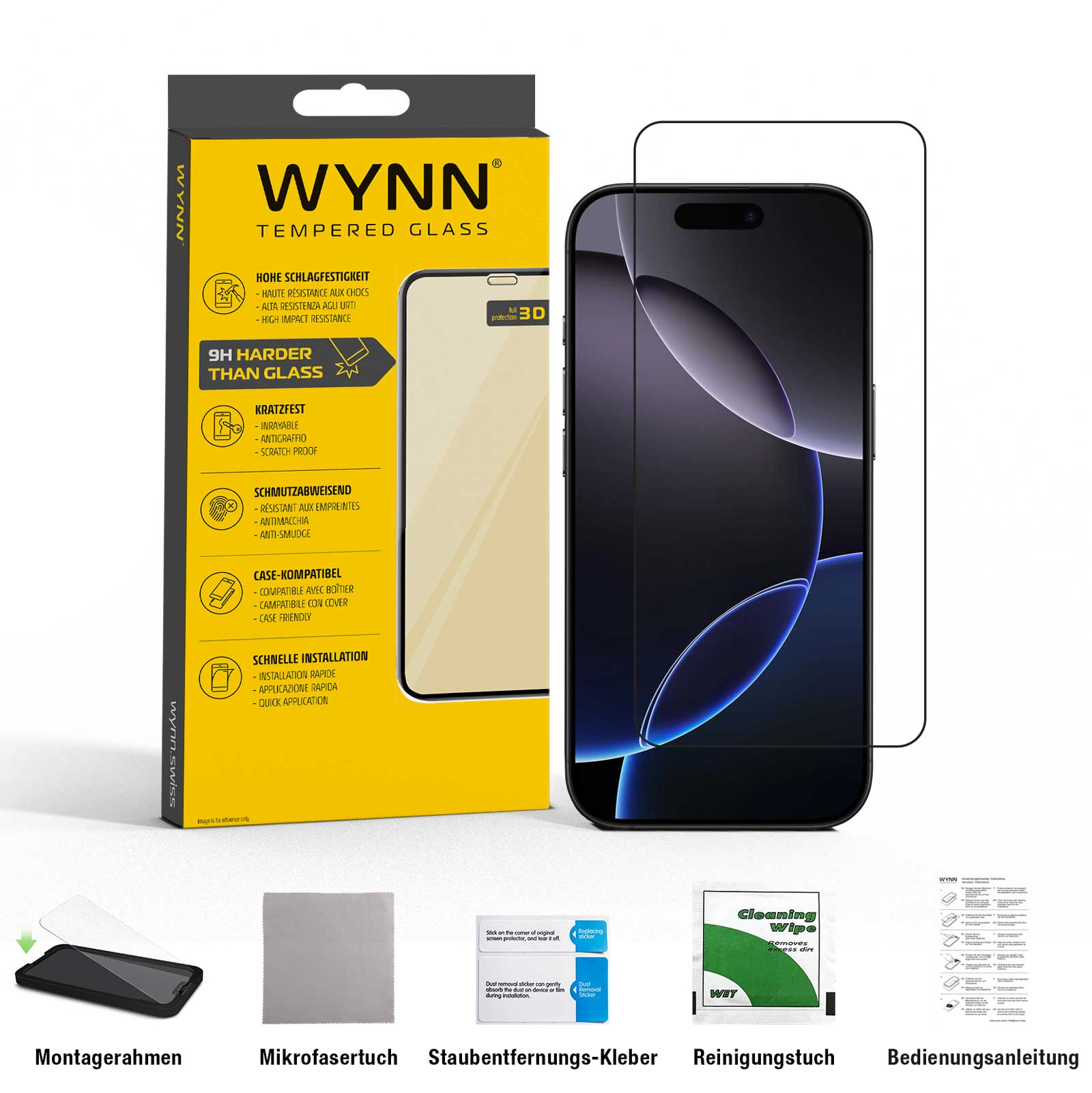 iPhone 17 Pro Max – WYNN Edge60 Schutzglas (kompatibel mit iPhone 16 Pro Max)