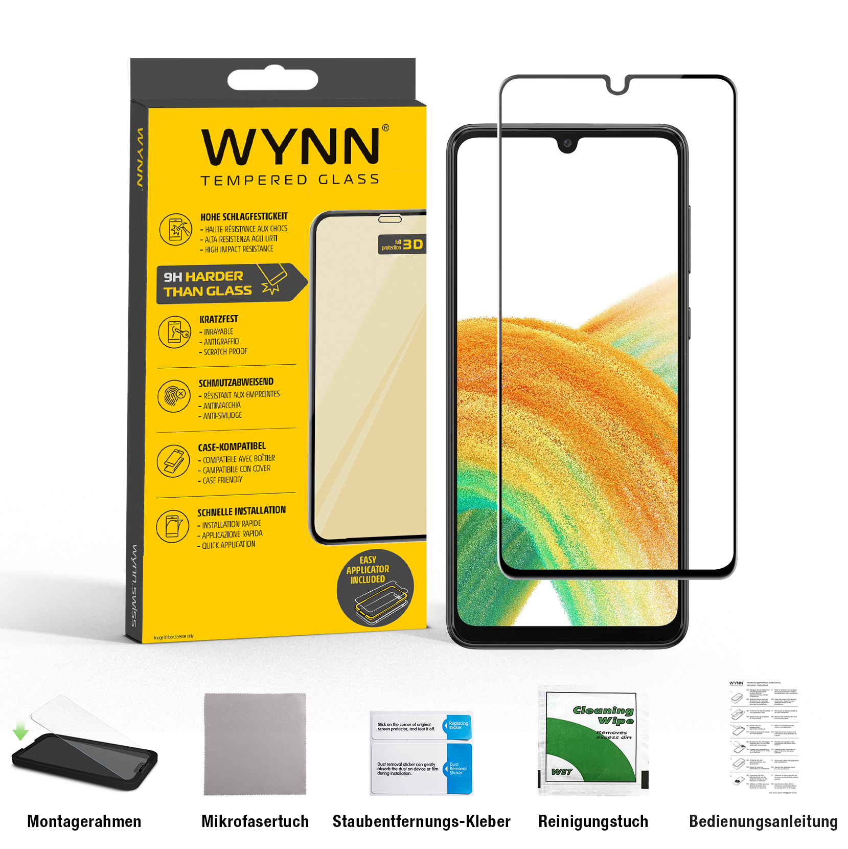 WYNN Samsung Galaxy A33 5G - WYNN® 3D Full Coverage Schutzglas WYNN Samsung Galaxy A33 5G - WYNN® 3D Full Coverage Schutzglas