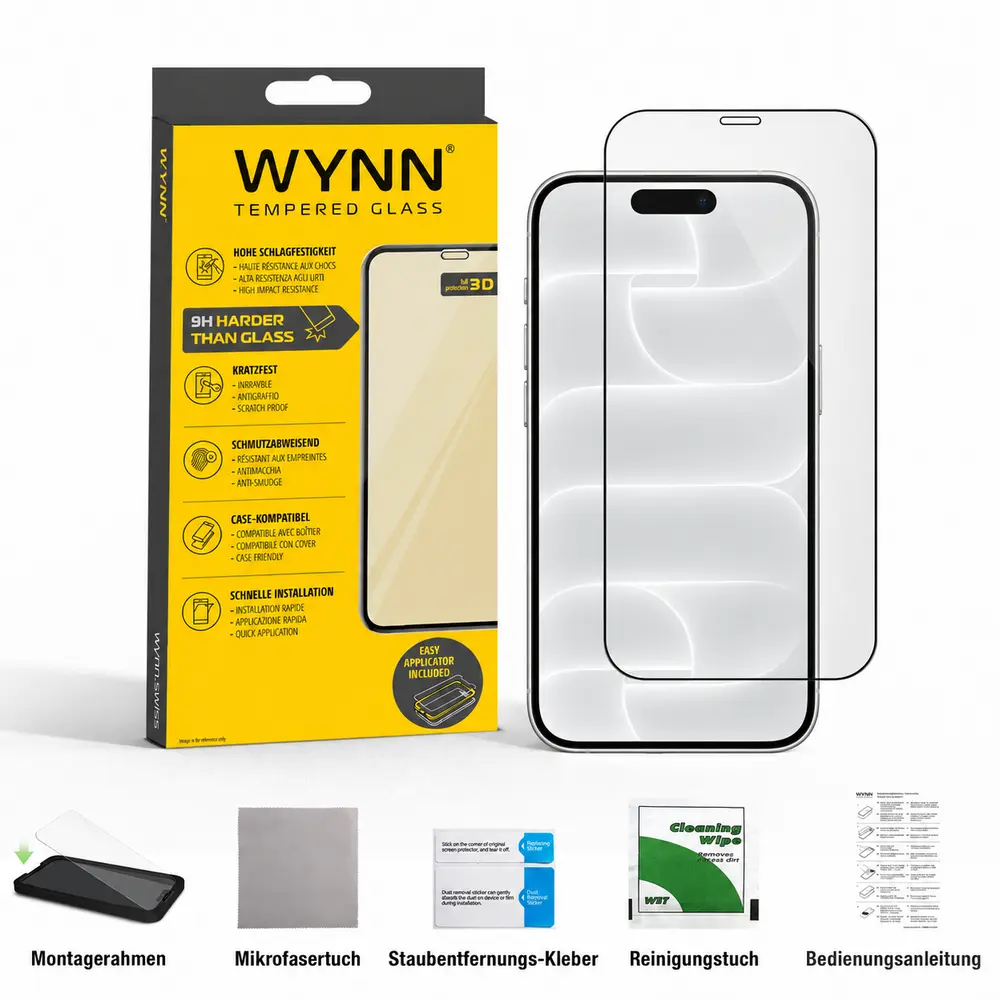 WYNN 3D Full Cover Displayschutzglas für iPhone 18 Pro