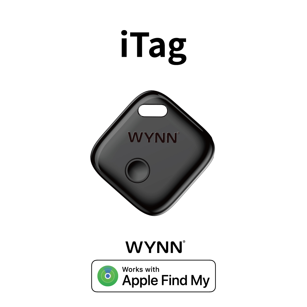 WYNN iTag, Schlüsselfinder, eckig, 1er-Pack, schwarz