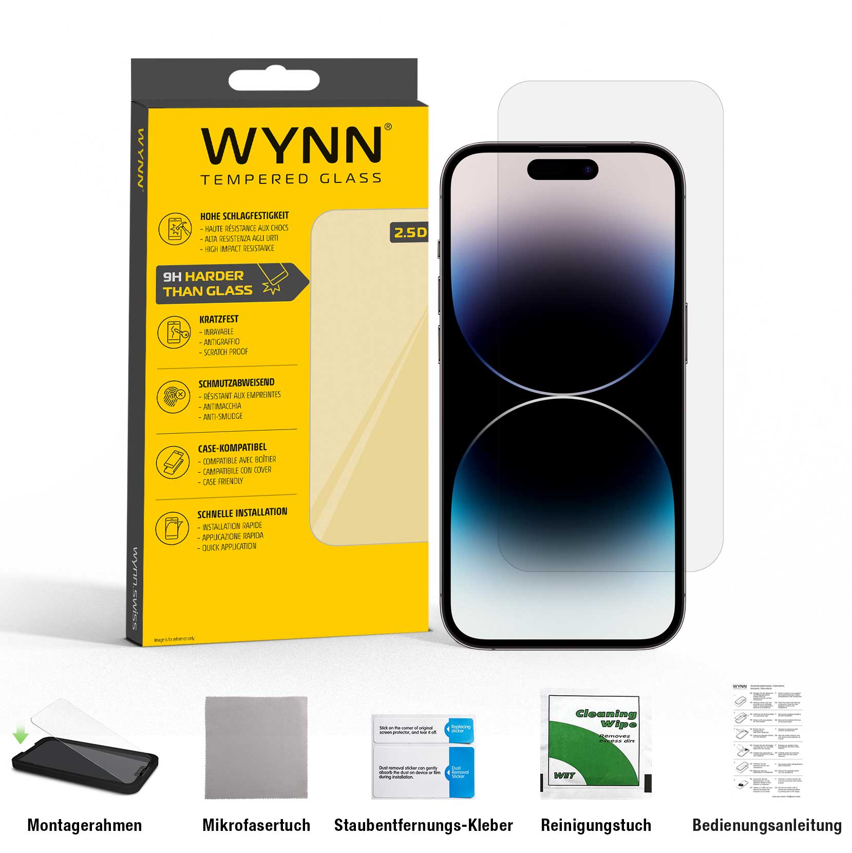 WYNN 2.5D Extra Clear Schutzglas iPhone 14 Pro