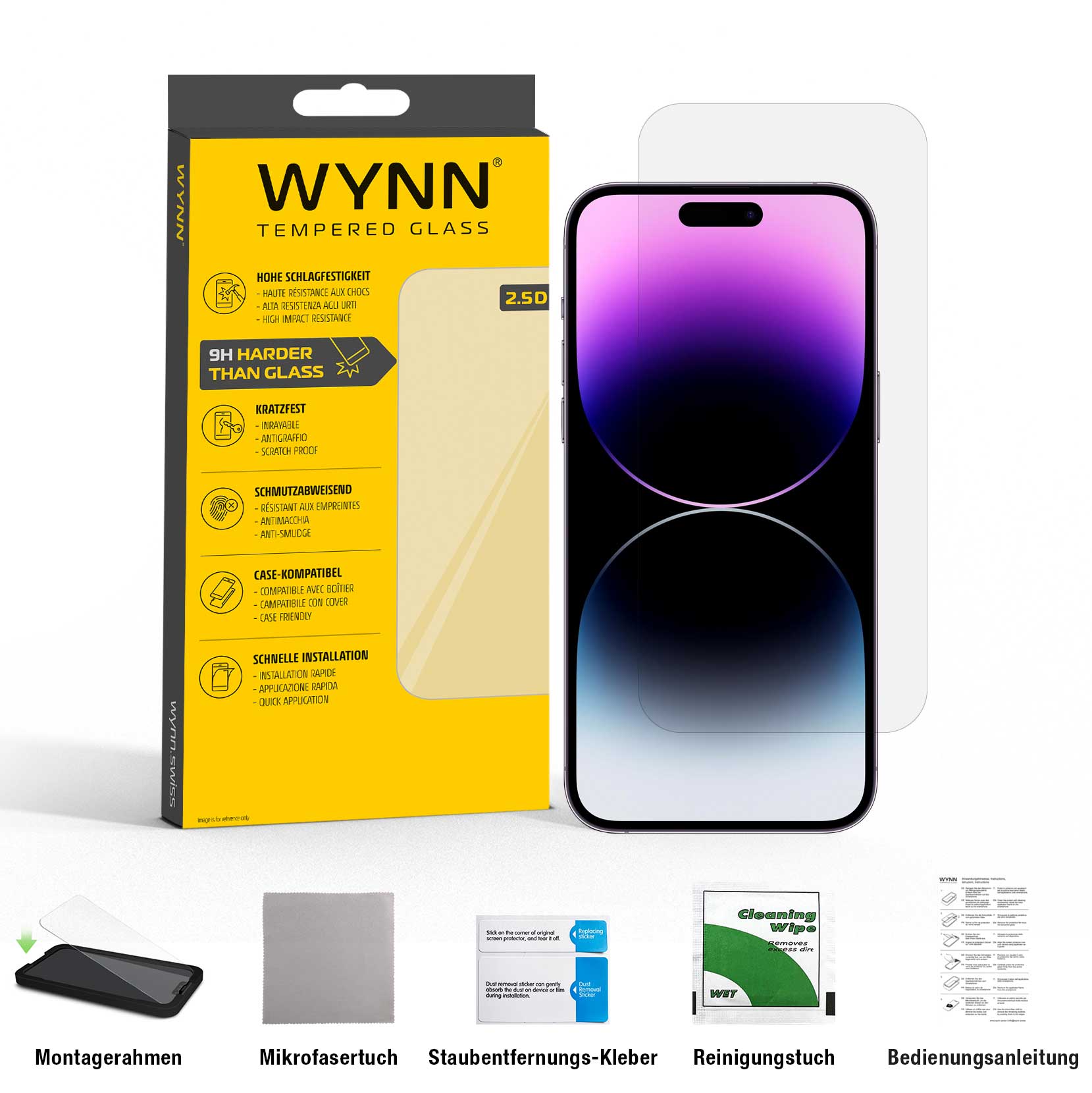 WYNN 2.5D Extra Clear Schutzglas  iPhone 14 Pro Max