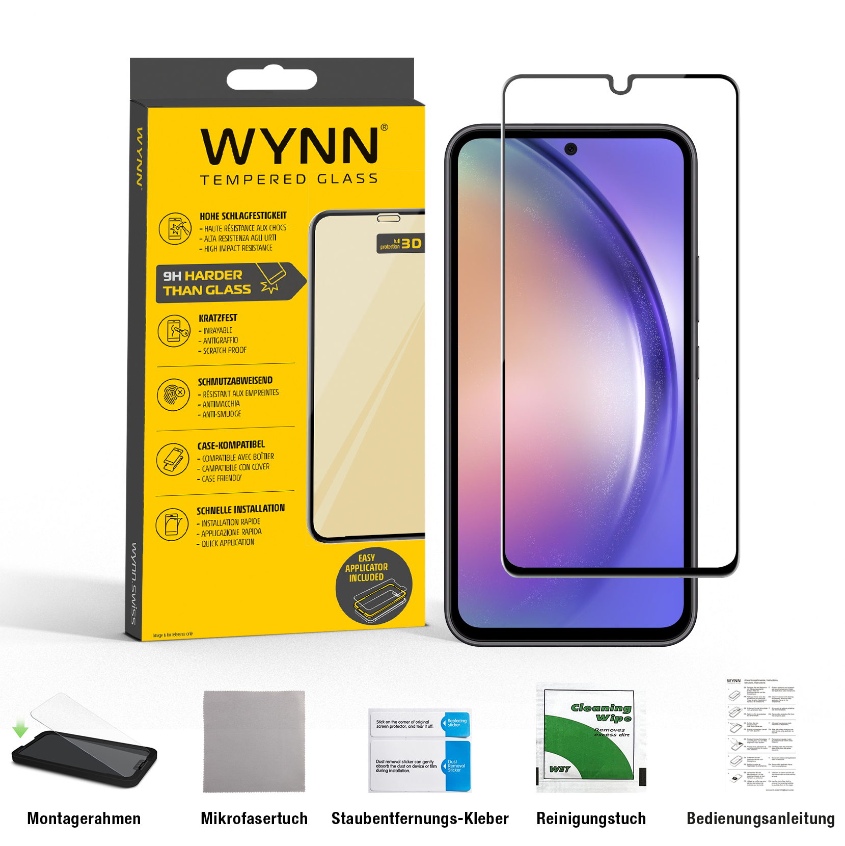 WYNN 3D Full Coverage Schutzglas Samsung Galaxy A54 5G