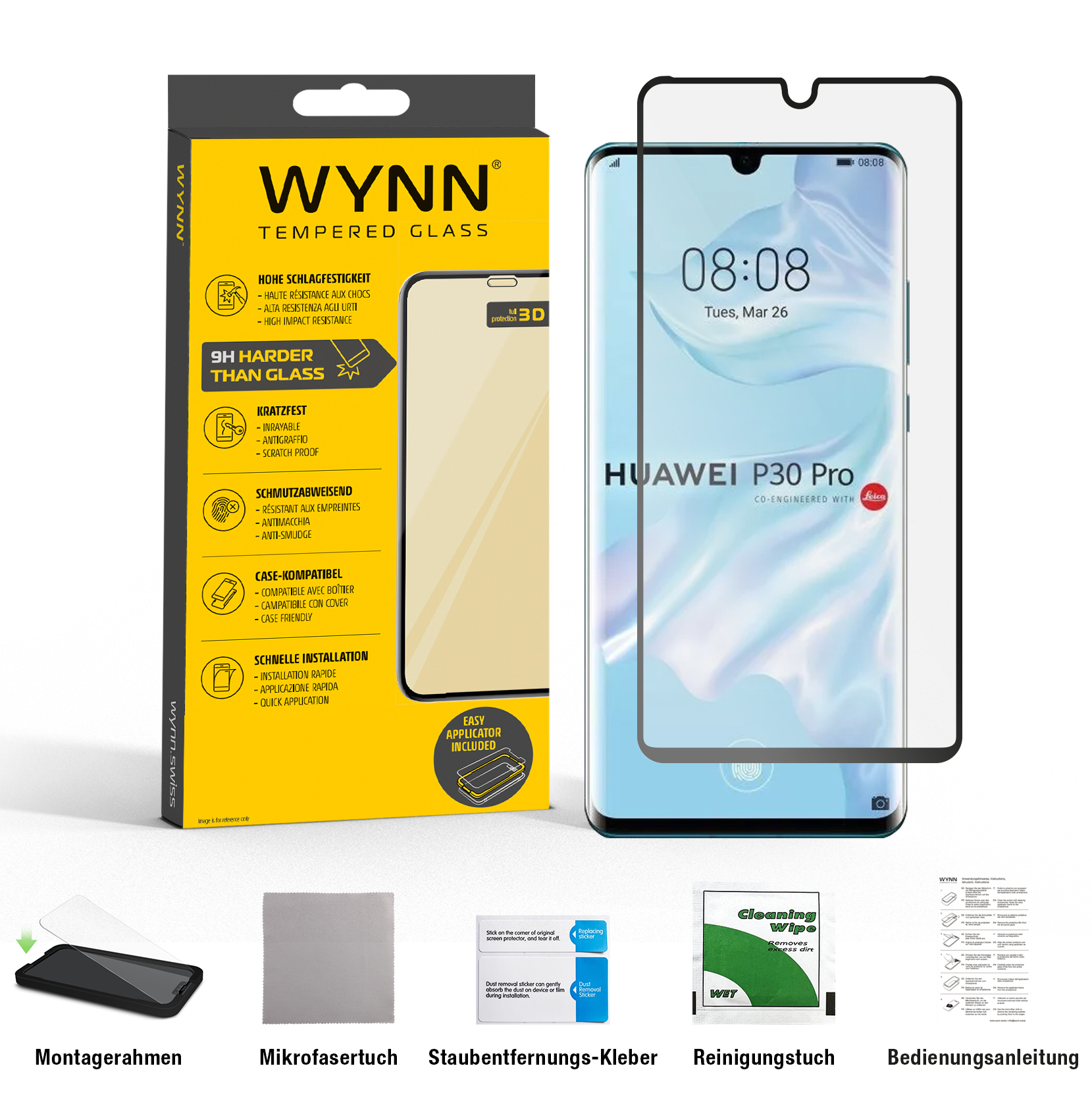 WYNN Huawei P30 Pro 3D Curved Schutzglas