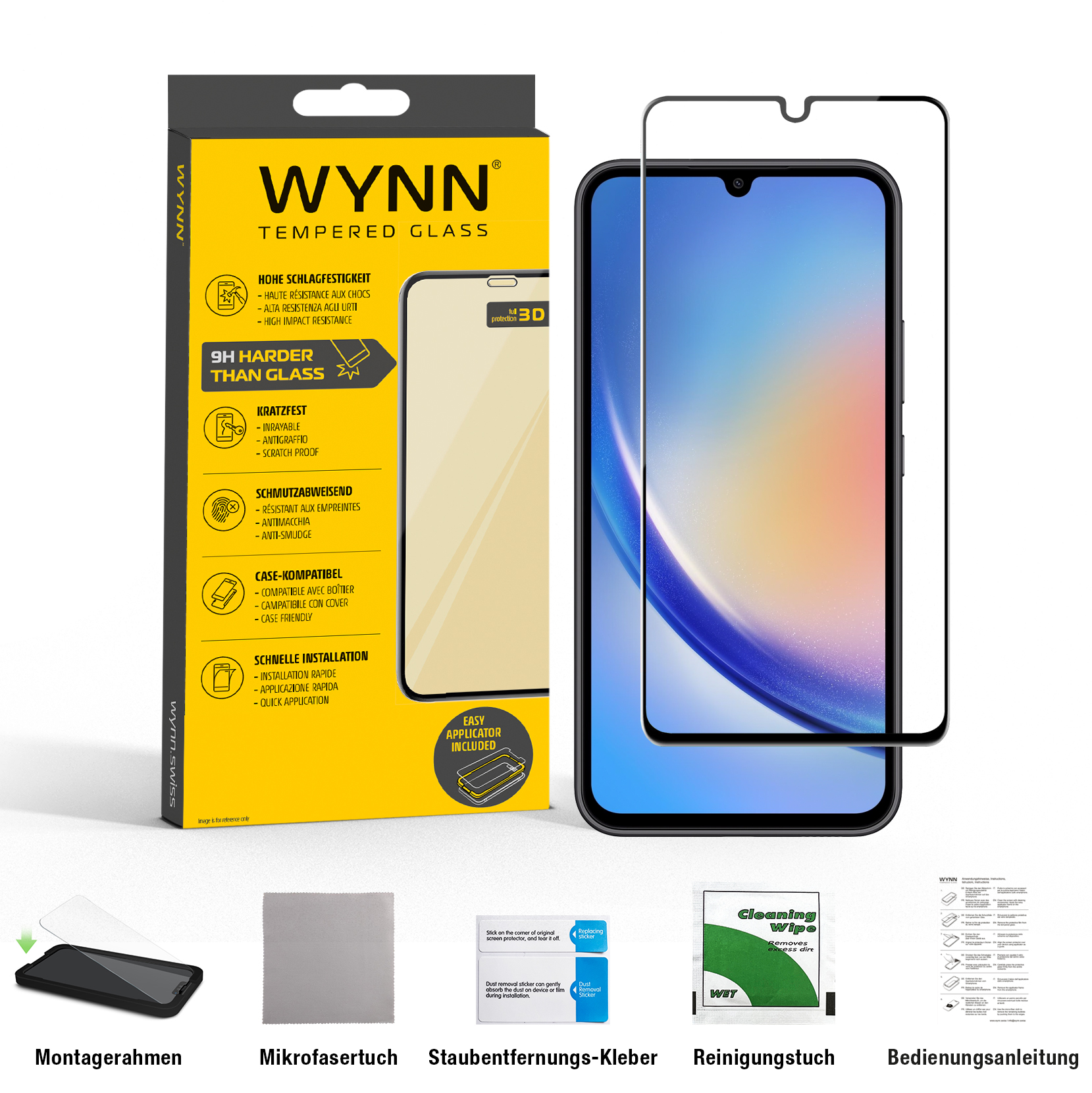 WYNN 3D Full Coverage Schutzglas Samsung Galaxy A35/A55