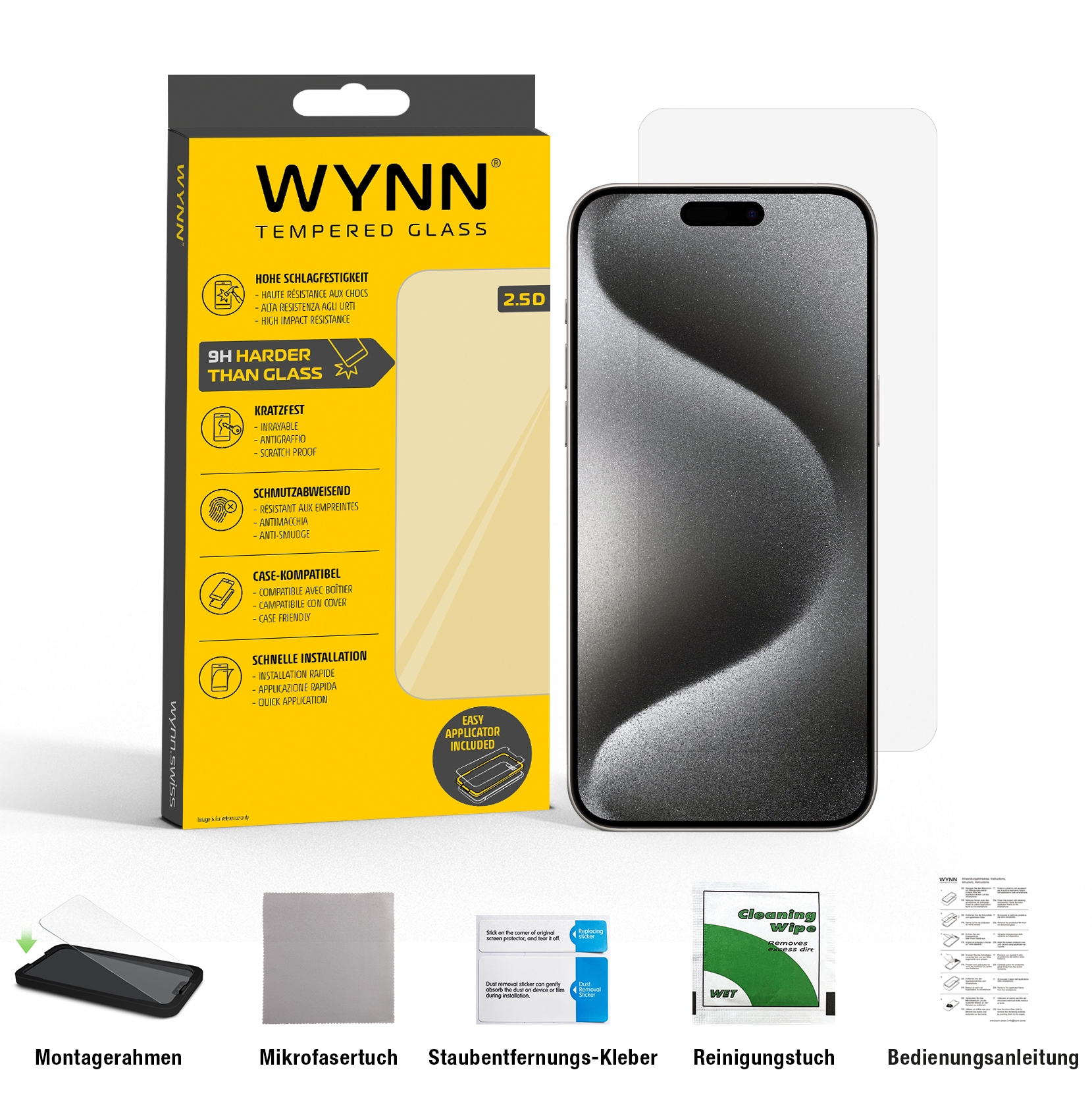 WYNN 2.5D Extra Clear Schutzglas iPhone 15 Plus
