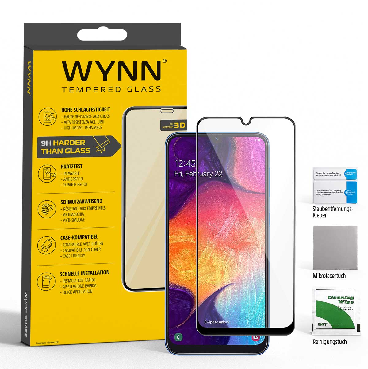 WYNN Samsung Galaxy A50 3D Full Coverage Schutzglas