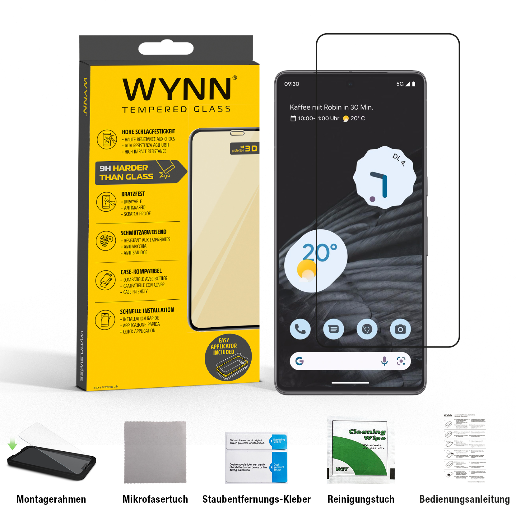 WYNN 3D Full Coverage Schutzglas Google Pixel 7 Pro