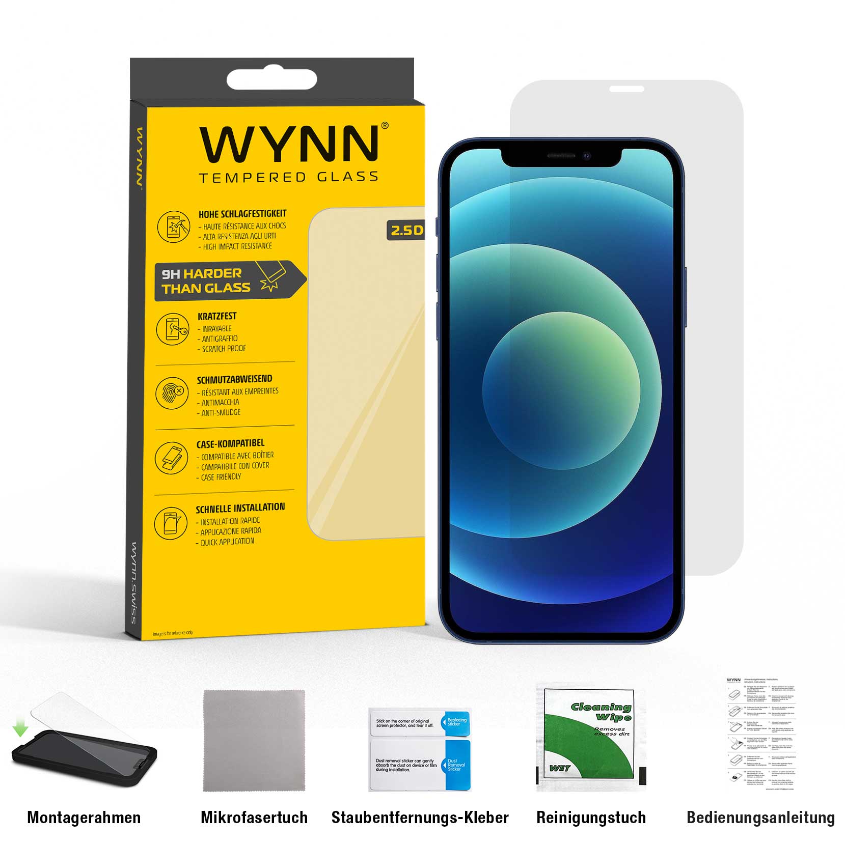 WYNN iPhone 12 Mini 2.5D Regular Schutzglas