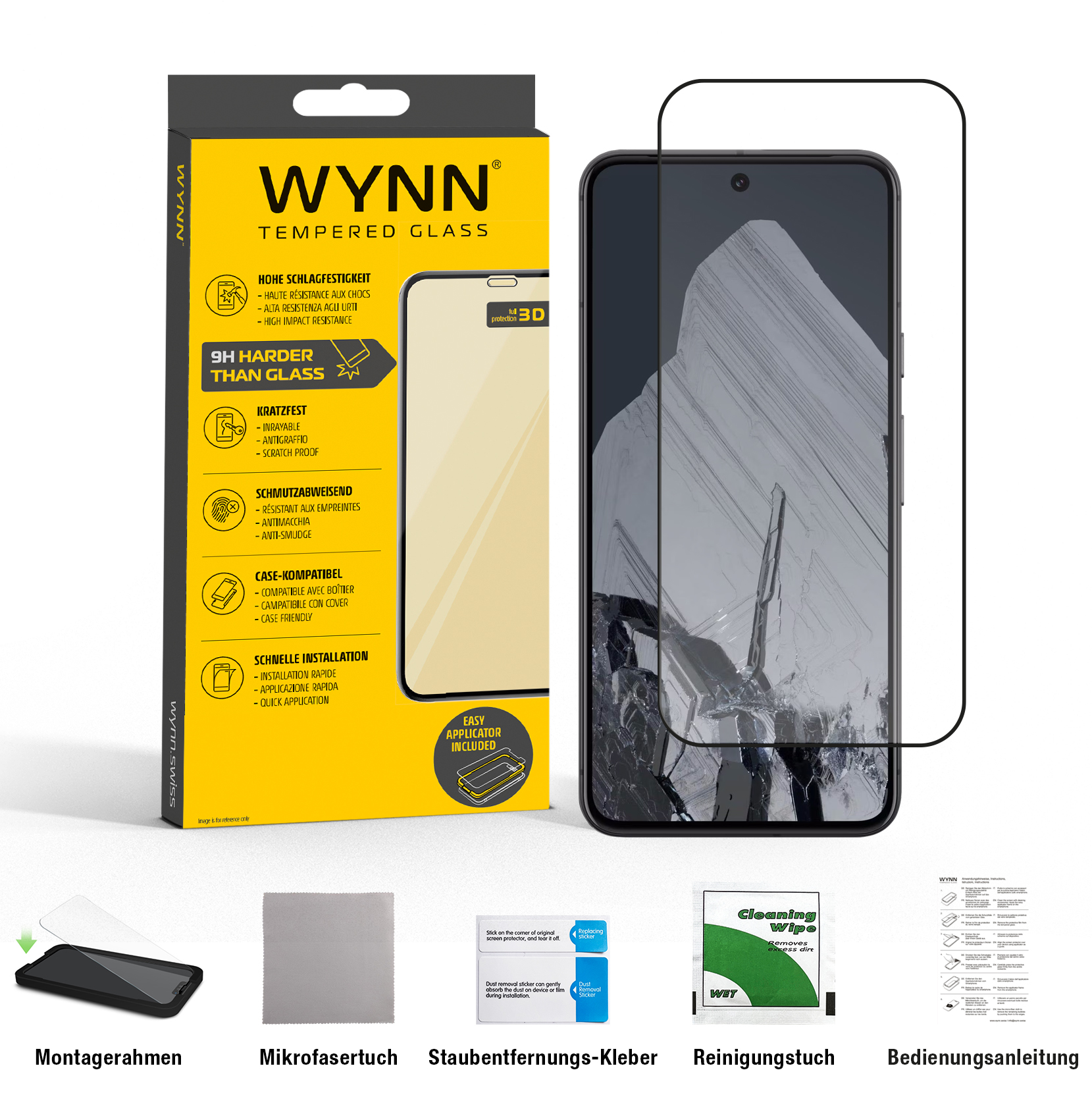 WYNN 3D Full Coverage Schutzglas Google Pixel 8 Pro