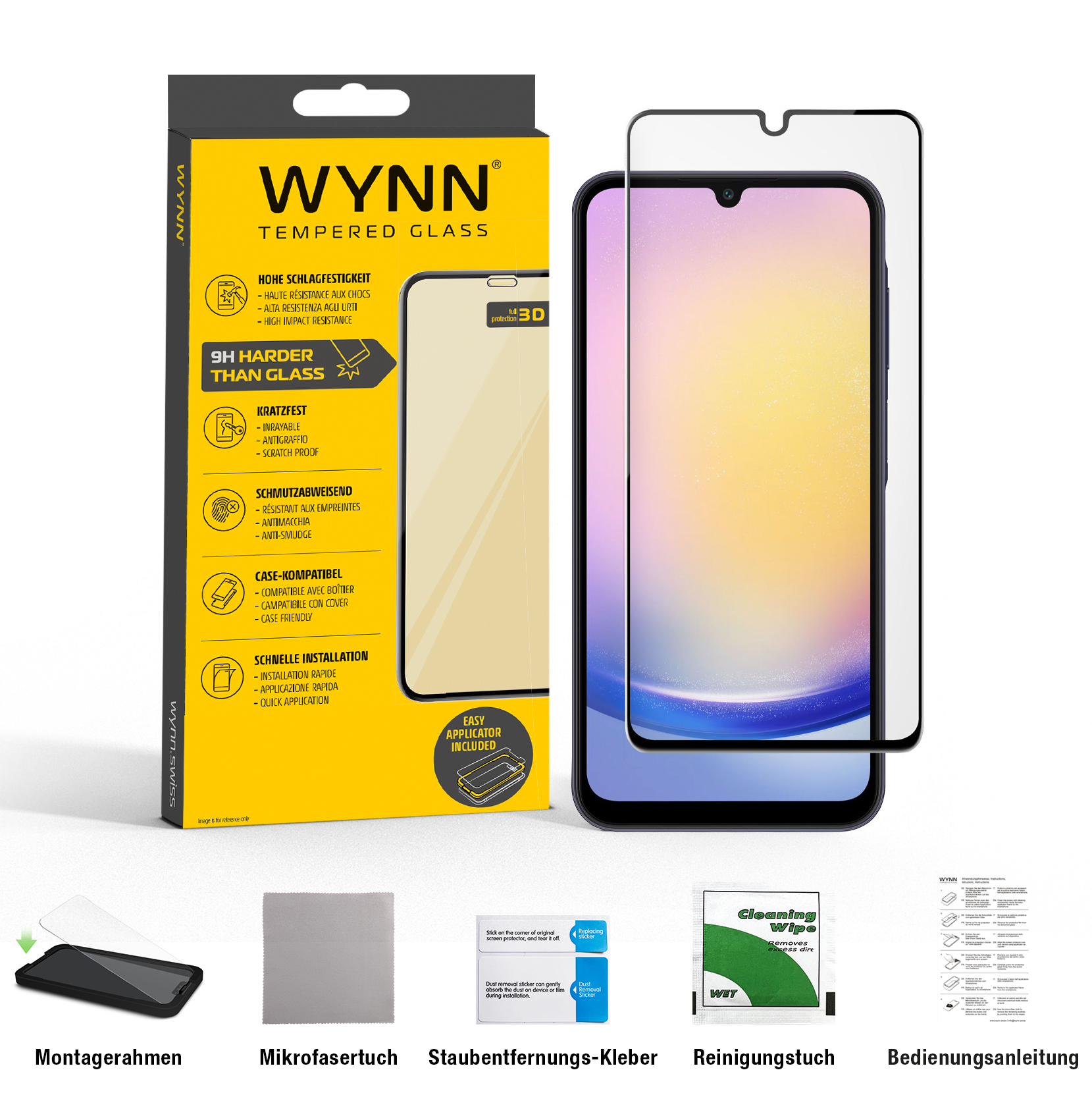 WYNN 3D Full Coverage Schutzglas Samsung Galaxy A25