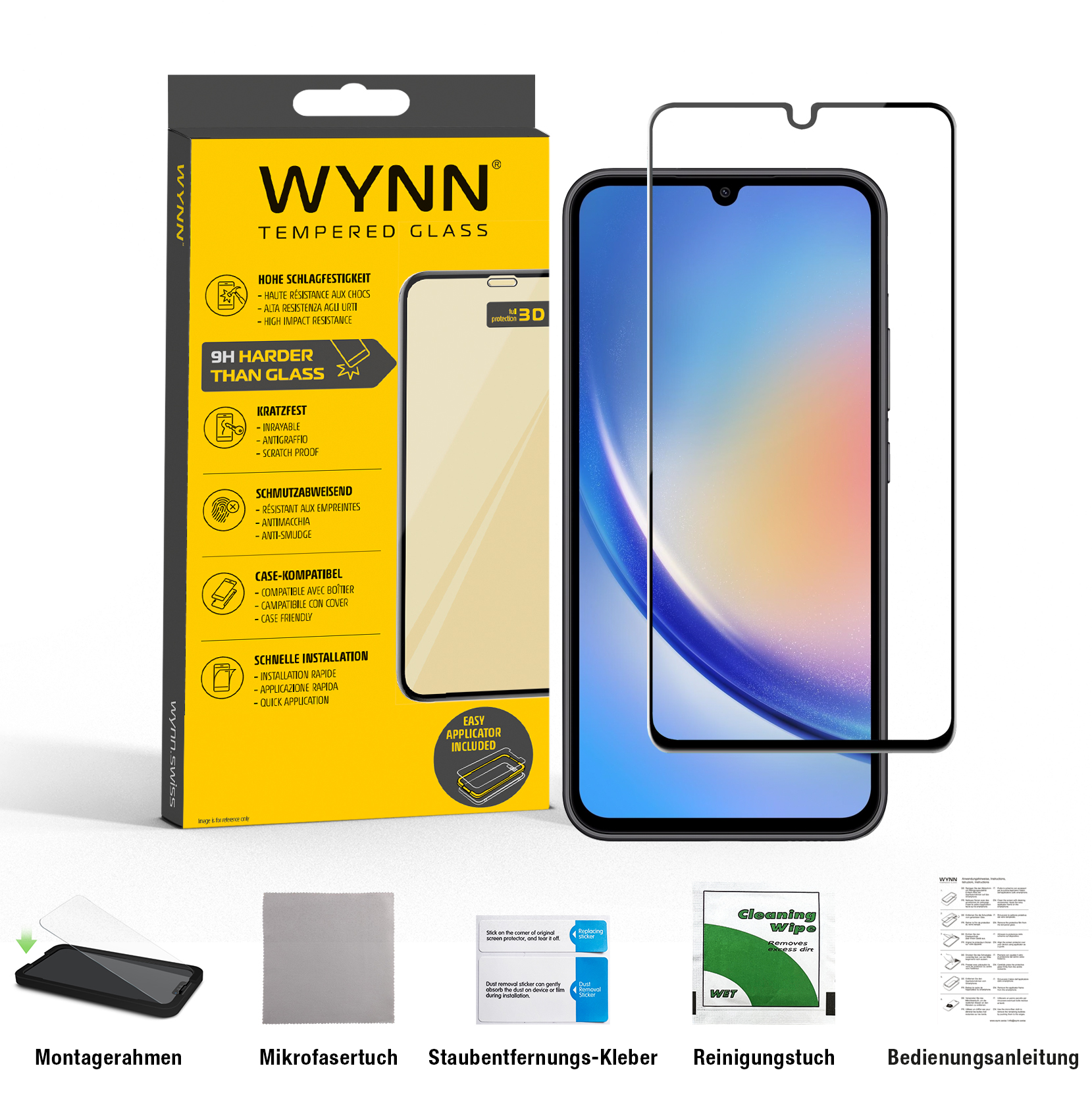 WYNN 3D Full Coverage Schutzglas Samsung Galaxy A34 5G