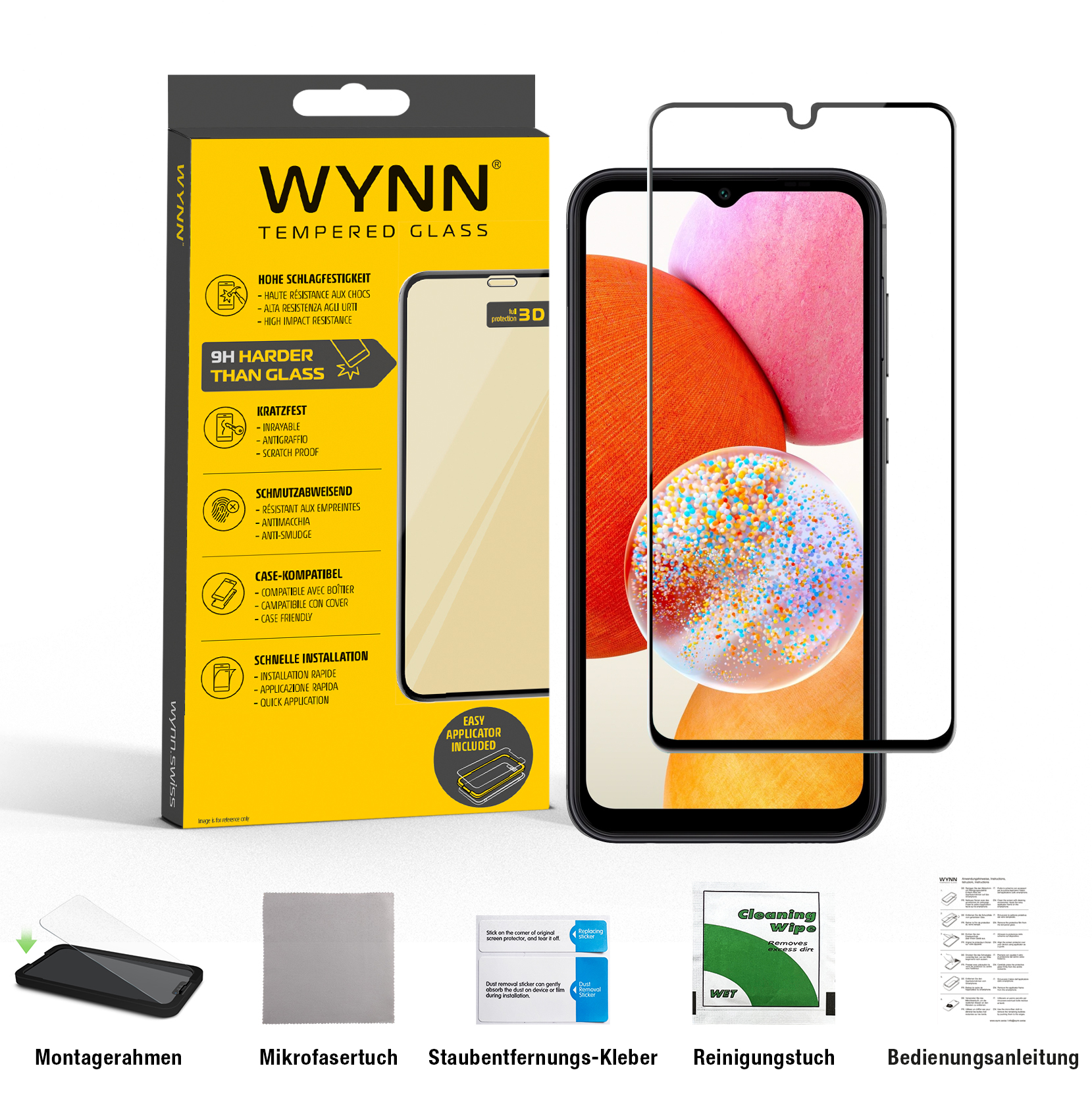 WYNN® 3D Full Coverage Schutzglas Samsung Galaxy A15 5G 