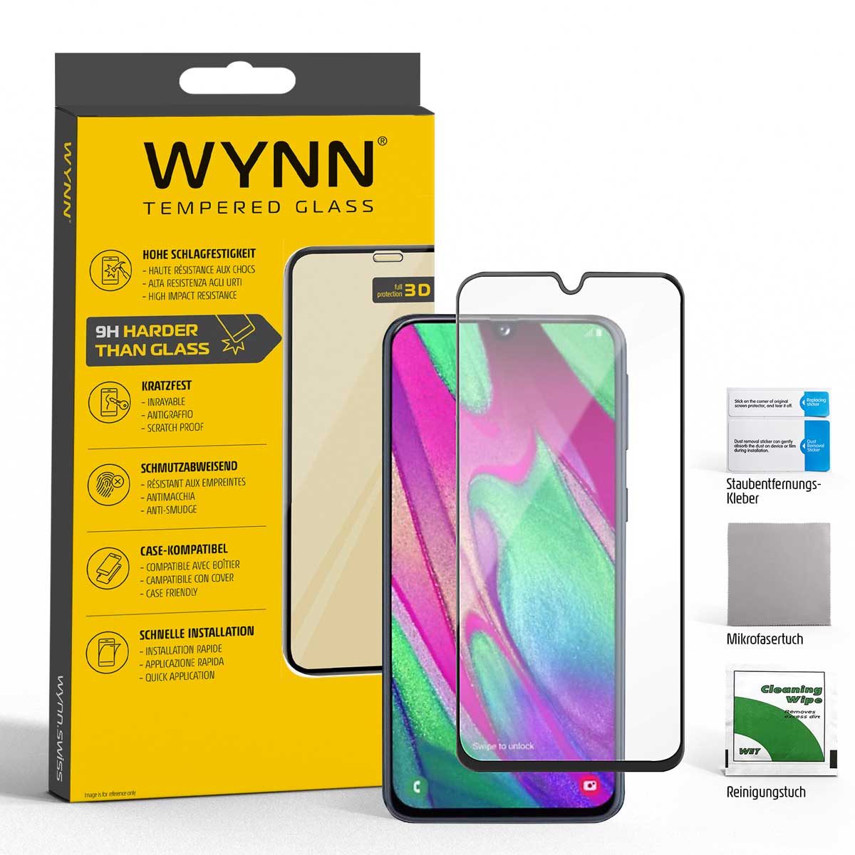 WYNN Samsung Galaxy A40 3D Full Coverage Schutzglas