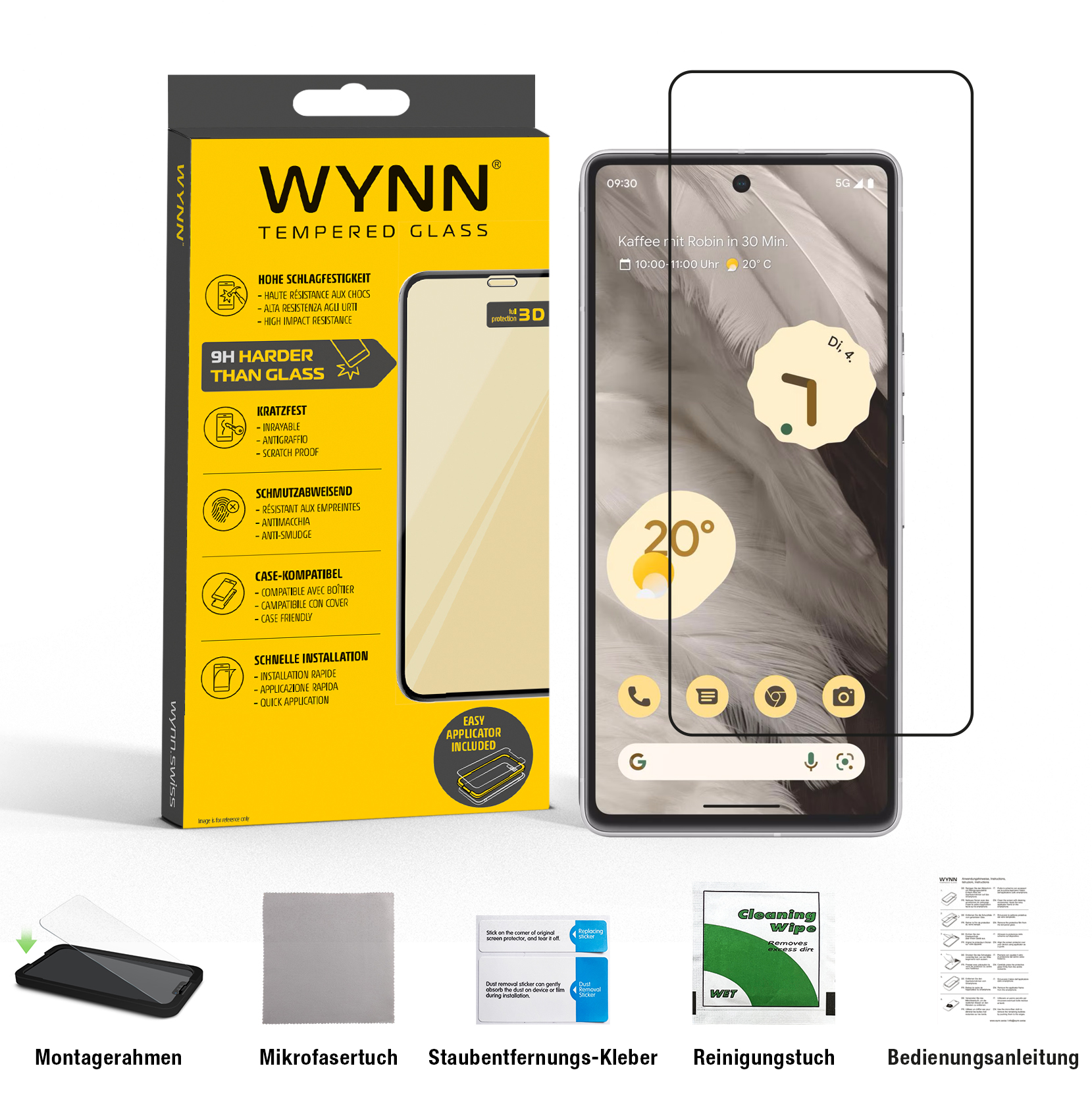 WYNN 3D Full Coverage Schutzglas Google Pixel 7